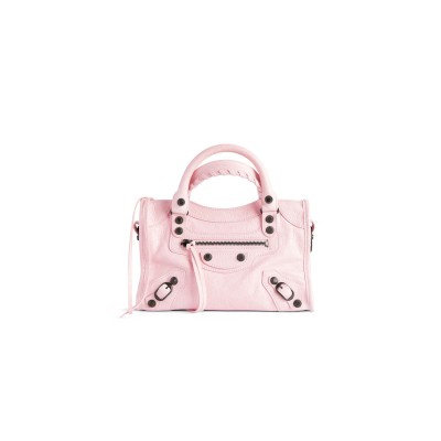 BALENCIAGA WOMEN'S LE CITY BAG MINI IN PETAL PINK 8063952ABEK5723 (23.8*16*6.3cm)